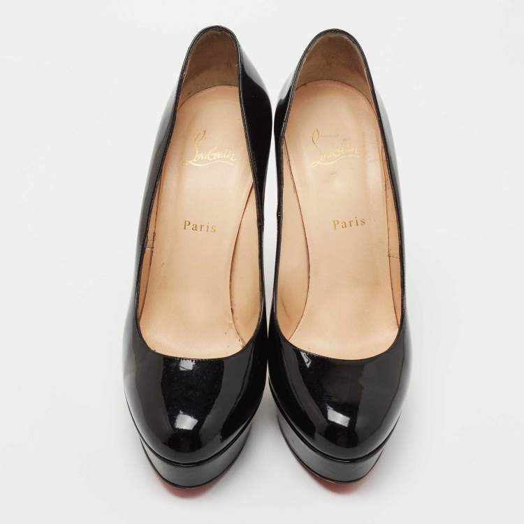 Pre Owned Christian Louboutin Black Patent Leather Bianca Pumps Size 41