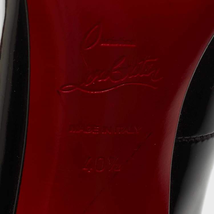 Pre Owned Christian Louboutin Black Patent Leather Pigalle Pumps Size 40.5