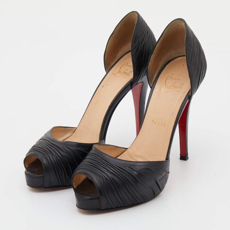 Louis Vuitton, Shoes, Christian Louboutinblack Patent Leather Bianca 2  Pumps Size 7