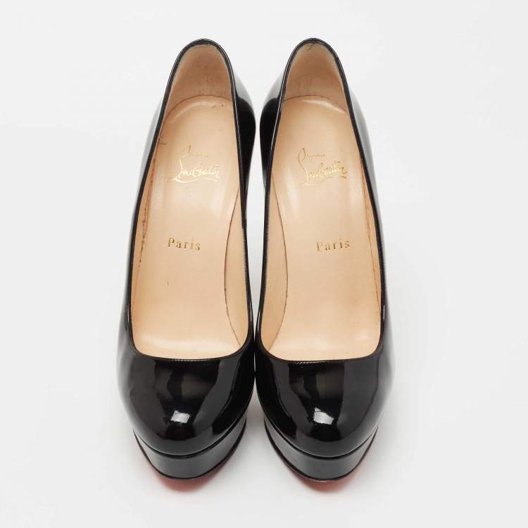 Pre Owned Christian Louboutin Black Patent Leather Bianca Pumps Size 39