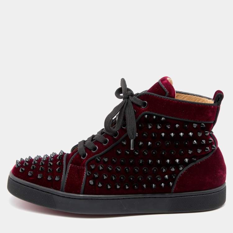 Christian Louboutin Red Suede Lace Up Sneakers Size 39.5 Christian  Louboutin | The Luxury Closet