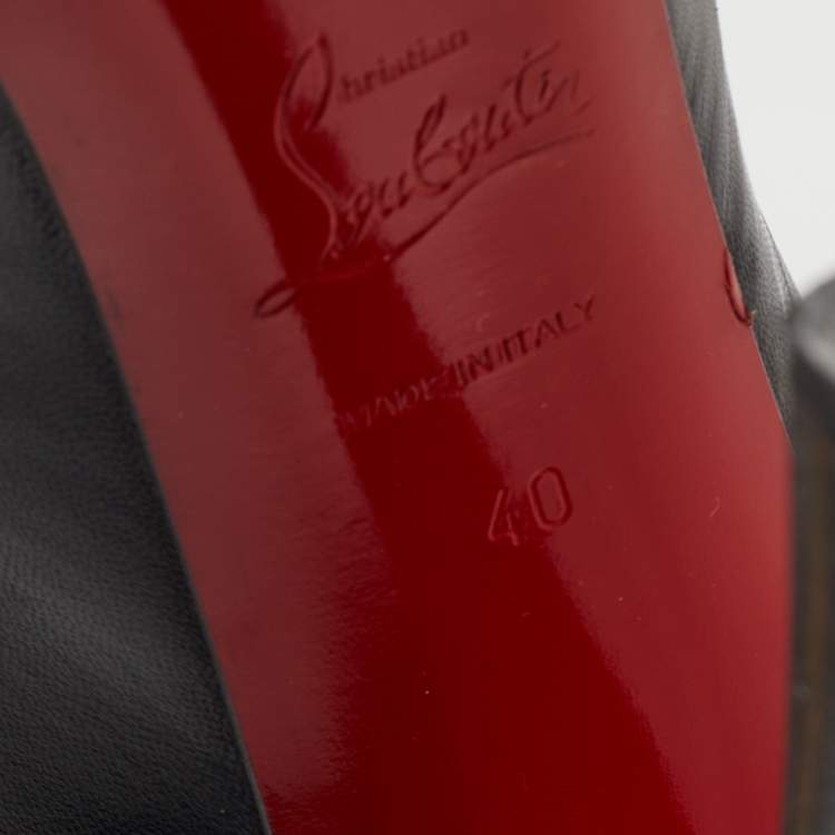 مملوكة مسبقًا Christian Louboutin Black Leather Daffodile Pumps Size 40
