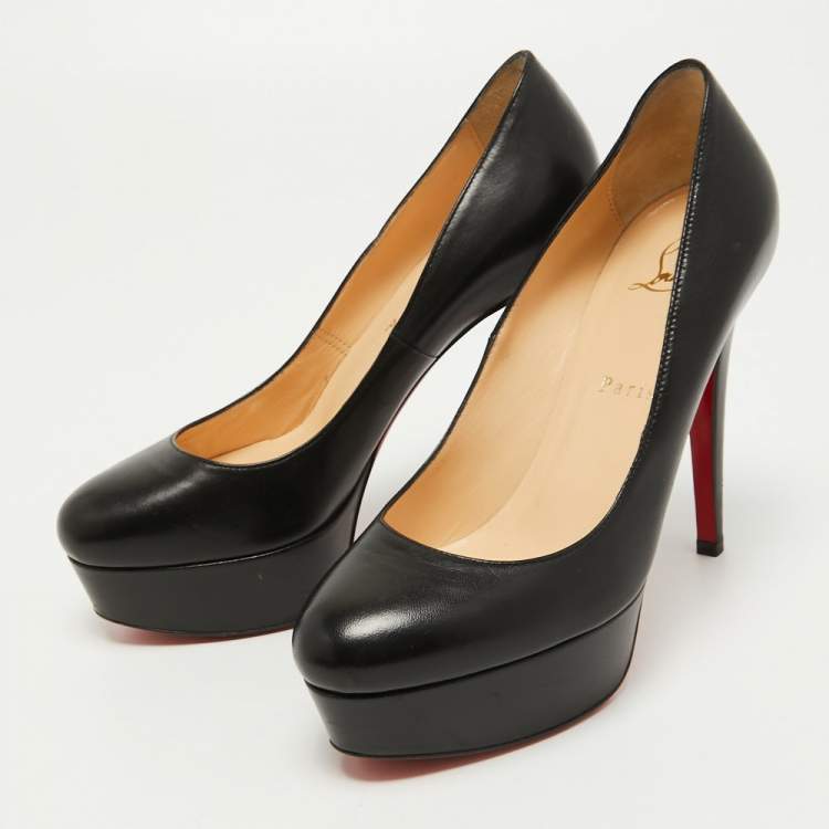 Christian Louboutin Black Leather Bianca Pumps Size 37 Christian