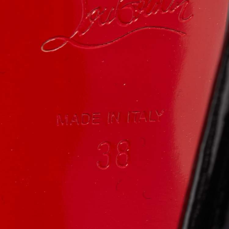 Pre Owned Christian Louboutin Black Patent Pigalle Pumps Size 38