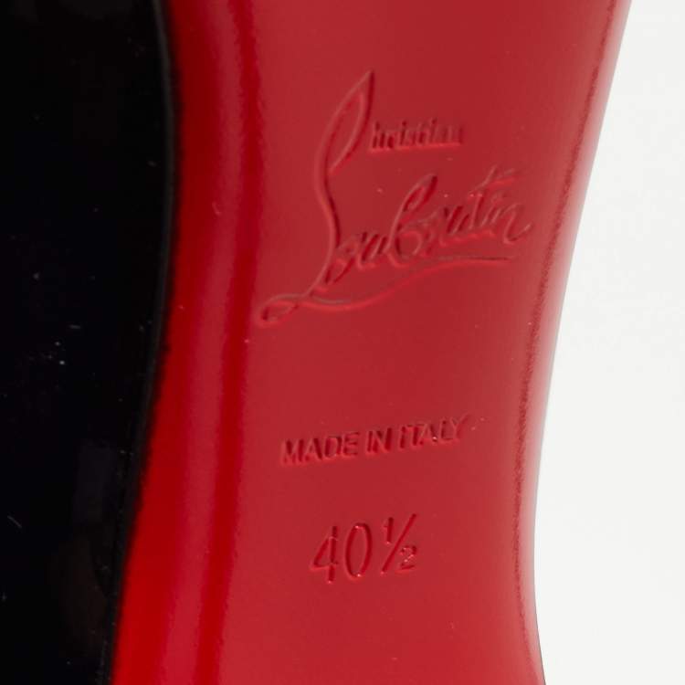 Pre Owned Christian Louboutin Black Patent Leather Pigalle Pumps Size 40.5 