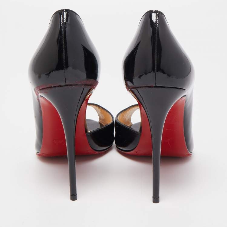 Pre Owned Christian Louboutin Black Patent Demi You Pumps Size 39
