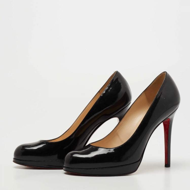 مملوكة مسبقًا Christian Louboutin Black Patent Leather New Simple Pumps Size 37