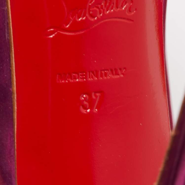 Pre Owned Christian Louboutin Tricolor Zebra Print Suede and Leather Limited Edition Asteroid Pumps Size 37