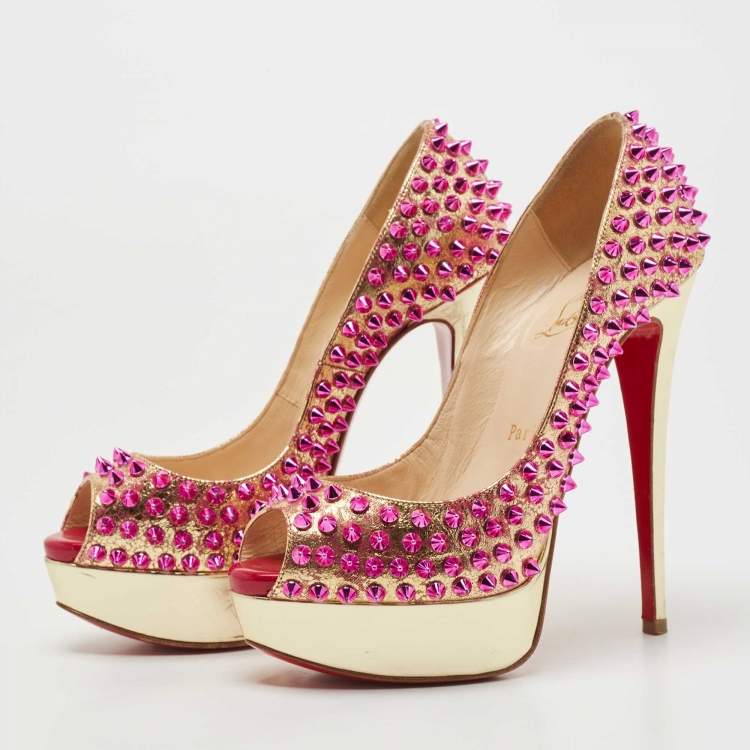 Buy Cheap Christian Louboutin Bottom Red Bottoms Studded Spikes CL