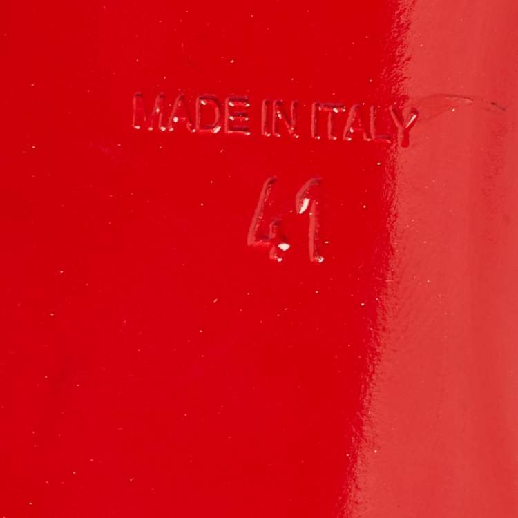 Pre Owned Christian Louboutin Black Patent Corneille Pumps Size 41