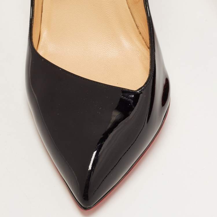 Pre Owned Christian Louboutin Black Patent Corneille Pumps Size 41