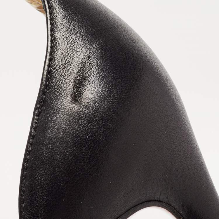 Pre Owned Christian Louboutin Black Leather Uptown Ankle Strap Pumps Size 38