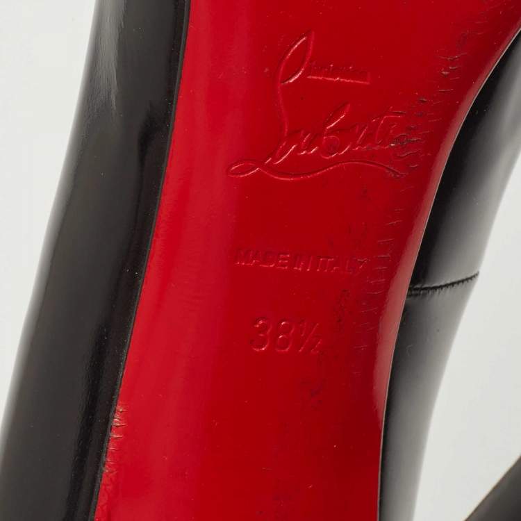 Pre Owned Christian Louboutin Black Leather Pigalle Pumps Size 38.5