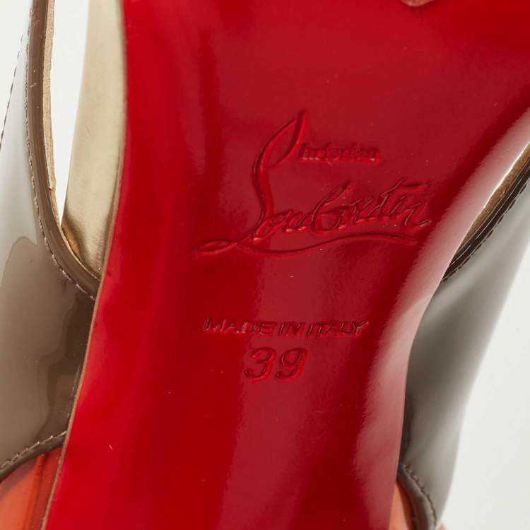 Pre Owned Christian Louboutin Multicolor PVC and Patent Pointed Toe Pumps Size 39