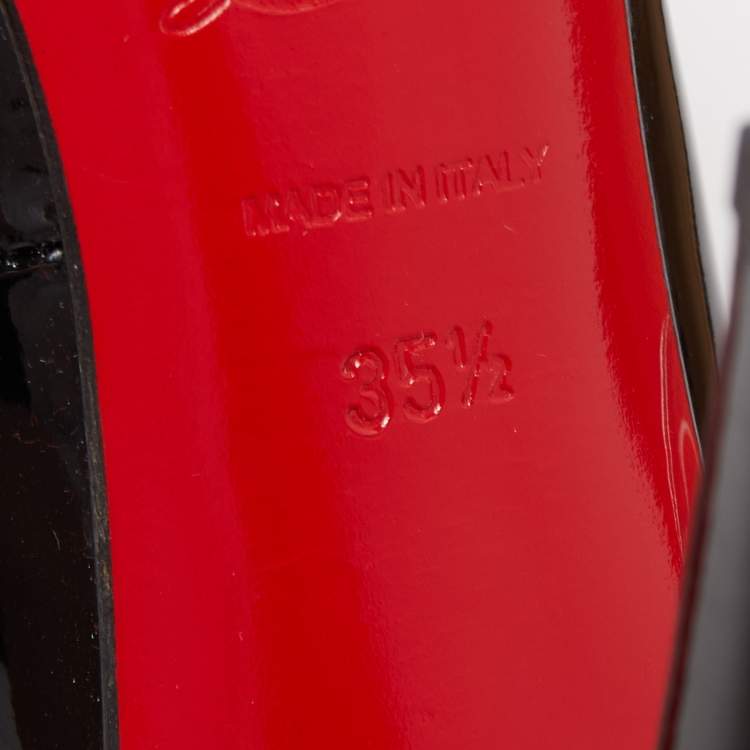 مملوكة مسبقًا Christian Louboutin Black Patent Leather Pigalle Pumps Size 35.5