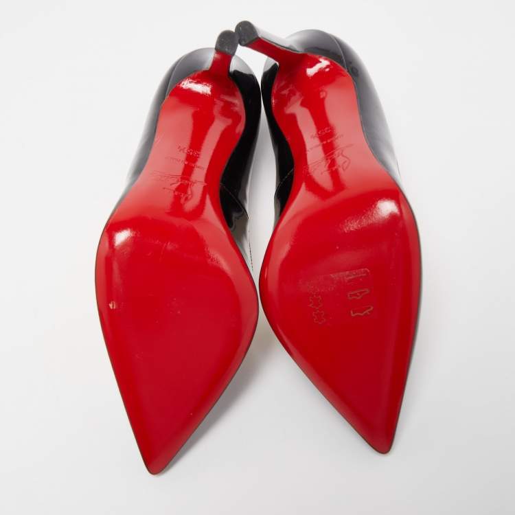 مملوكة مسبقًا Christian Louboutin Black Patent Leather Pigalle Pumps Size 35.5