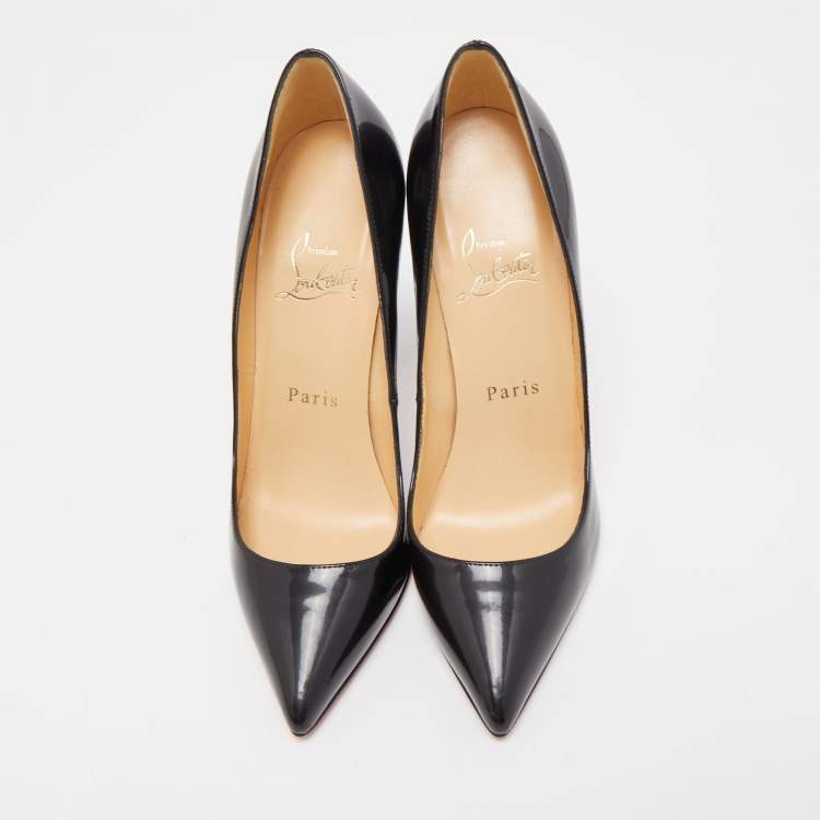 مملوكة مسبقًا Christian Louboutin Black Patent Leather Pigalle Pumps Size 35.5