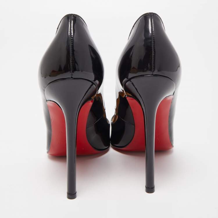 مملوكة مسبقًا Christian Louboutin Black Patent Leather Pigalle Pumps Size 35.5