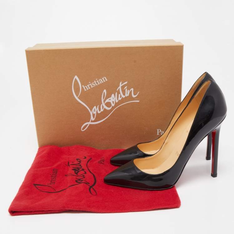 مملوكة مسبقًا Christian Louboutin Black Patent Leather Pigalle Pumps Size 35.5