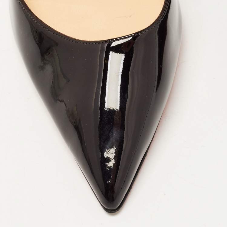 Pre Owned Christian Louboutin Black Patent Leather So Kate Pumps Size 40