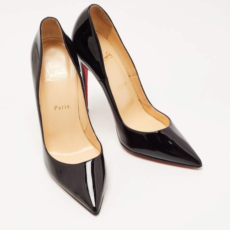 Pre Owned Christian Louboutin Black Patent Leather So Kate Pumps Size 40