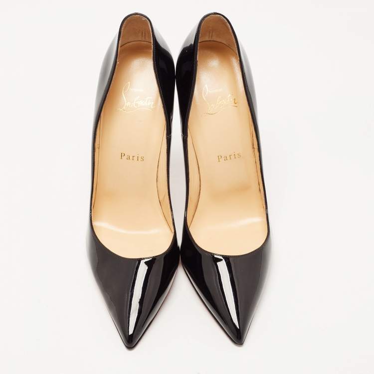 Pre Owned Christian Louboutin Black Patent Leather So Kate Pumps Size 40