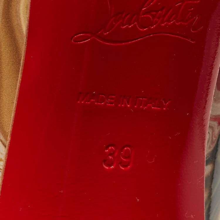 Pre Owned Christian Louboutin Muticolor Patent Leather Pigalle Pumps Size 39