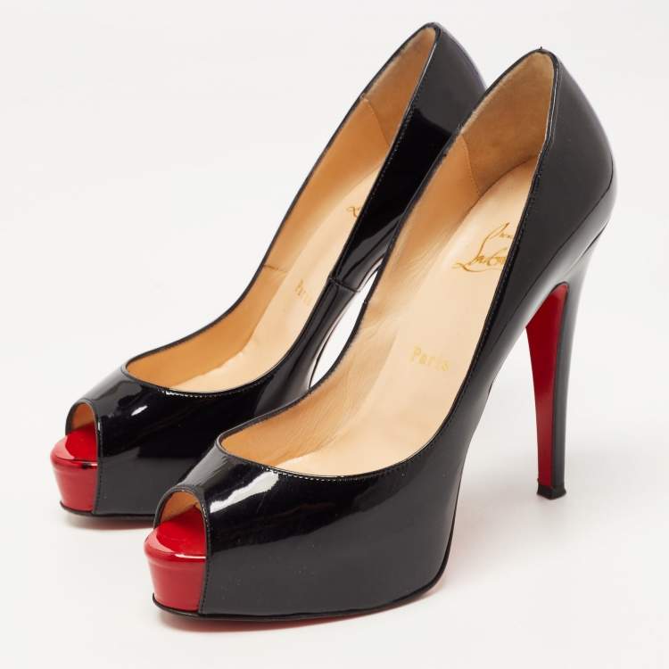 Christian Louboutin New Very Prive Patent Red Sole Pump