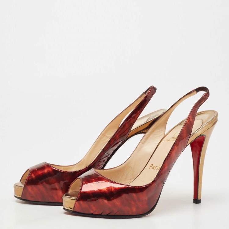 Christian Louis Vuitton cork red bottoms. Fits a - Depop