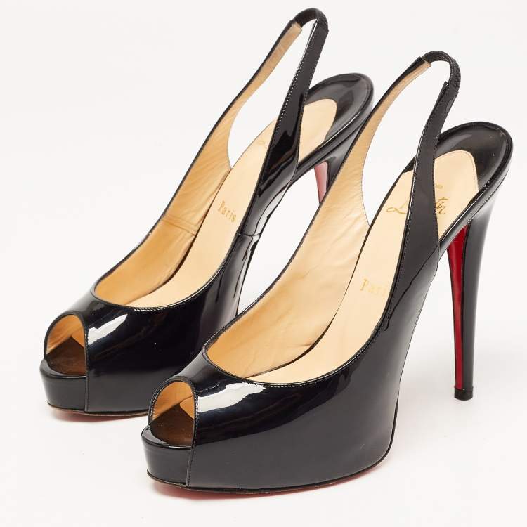 Christian Louboutin Black Patent Leather Fifille Pumps Size 38 Christian  Louboutin