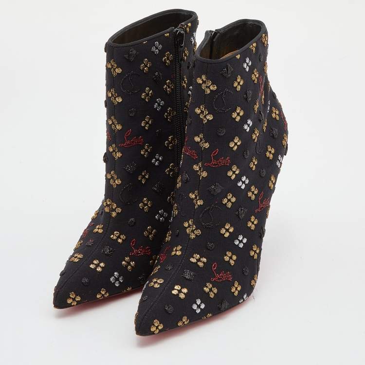 Christian Louboutin So Kate Embroidered Ankle Booties
