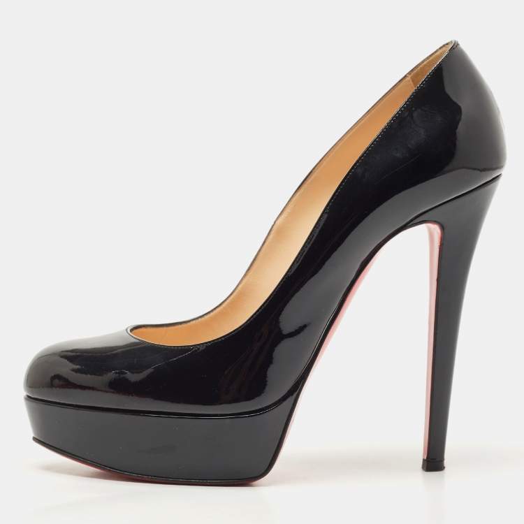 【関税&送料込】Christian Louboutin Black Patent Leather Dec Women's CHRISTIAN LOUBOUTIN Black Patent Leather Platform