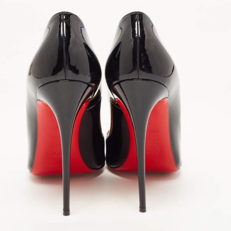 Pre Owned Christian Louboutin Black Patent Leather So Kate Pointed Toe Pumps Size 40