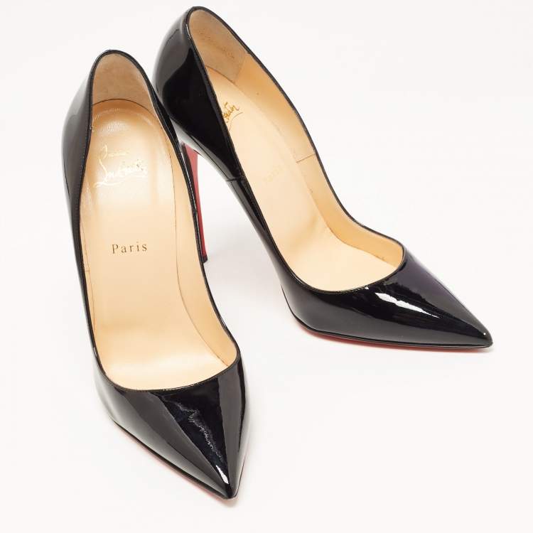 Pre Owned Christian Louboutin Black Patent Leather So Kate Pointed Toe Pumps Size 40