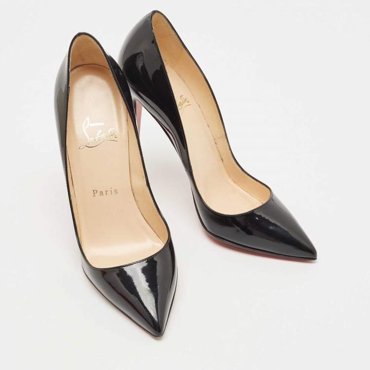 Pre Owned Christian Louboutin Black Patent Leather Pigalle Pumps Size 36