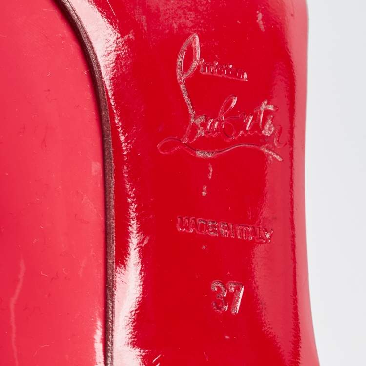 Pre Owned Christian Louboutin Pink Patent Leather Pigalle Follies Pumps Size 37
