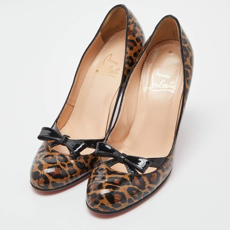 Christian louboutin animal print on sale heels