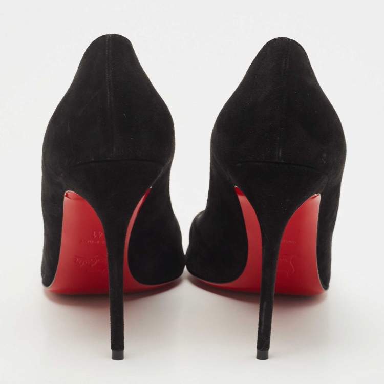 Pre Owned Christian Louboutin Black Suede Corneille Pumps Size 41
