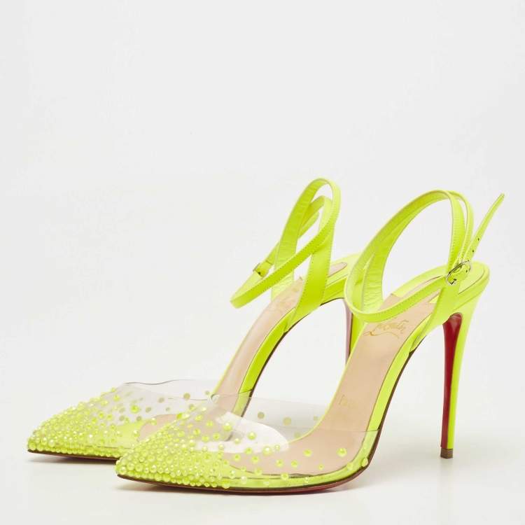 Christian Louboutin Spikaqueen 100 Crystal-embellished Pvc And