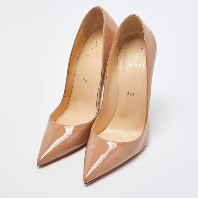 Christian Louboutin So Kate Patent Pump 40 Beige Nude Patent