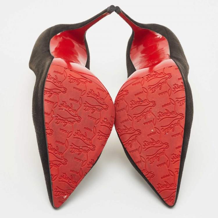 Pre Owned Christian Louboutin Black Suede So Kate Pumps Size 41