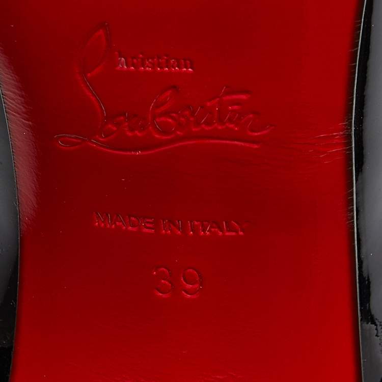 Pre Owned Christian Louboutin Black Patent Leather Sharpstagram Pointed Toe Pumps Size 39