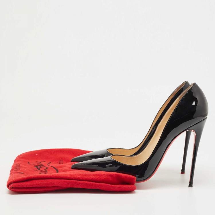 Pre Owned Christian Louboutin Black Patent So Kate Pumps Size 40.5