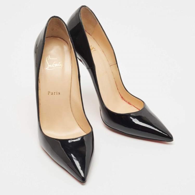 Pre Owned Christian Louboutin Black Patent So Kate Pumps Size 40.5
