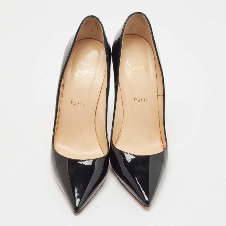 Pre Owned Christian Louboutin Black Patent So Kate Pumps Size 40.5