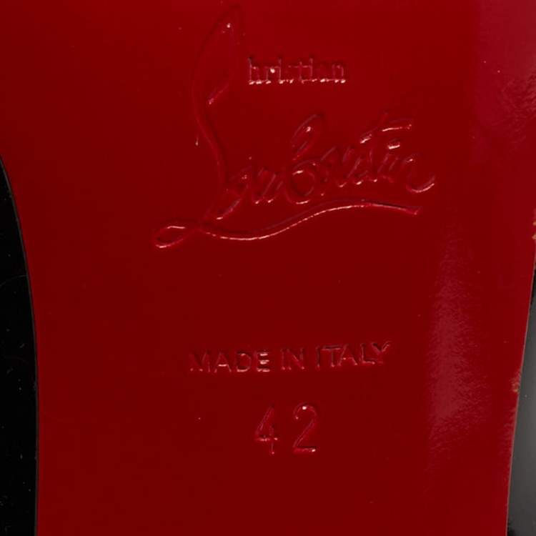 Pre Owned Christian Louboutin Black Patent Leather So Kate Pointed Toe Pumps Size 42
