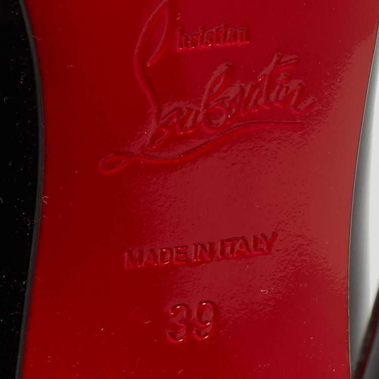 Pre Owned Christian Louboutin Black Patent So Kate  Pumps Size 39