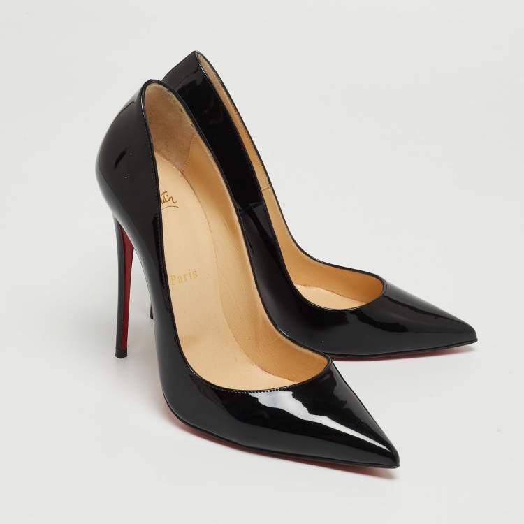 Pre Owned Christian Louboutin Black Patent So Kate  Pumps Size 39