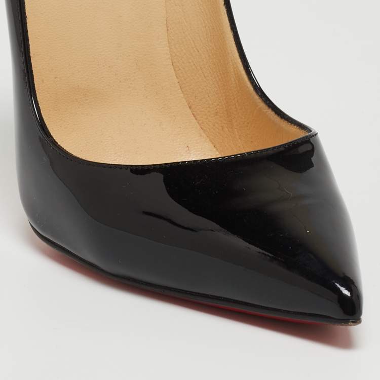 Pre Owned Christian Louboutin Black Patent So Kate  Pumps Size 39