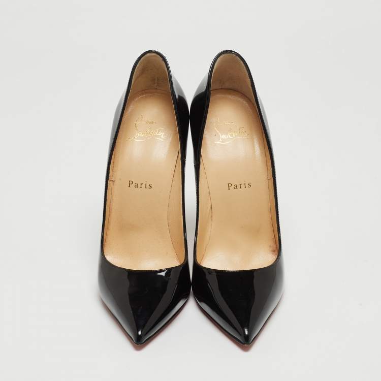 Pre Owned Christian Louboutin Black Patent So Kate  Pumps Size 39